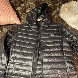 Black adidas puffer hoodie